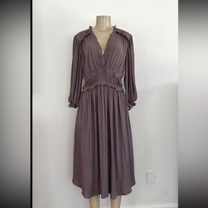 Modern Citizen Long Sleeve Dress in Mauve